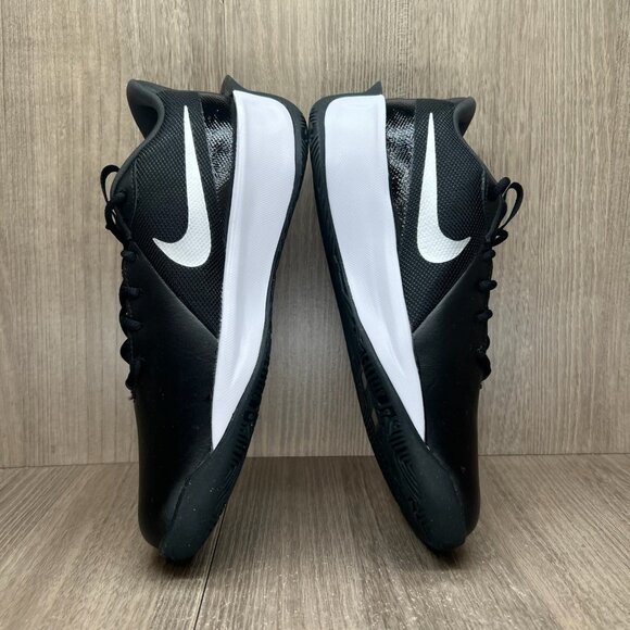 Nike Team Hustle Quick 3 Basketball Shoes Boys 6Y Leather Black Metallic Silver - Picture 7 of 12